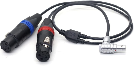 Arri Alexa Mini LF Аудио кабель XLR 3 штифта в правый угол 0B 6 штифтов Мужской разъединитель Аудио двойного канала