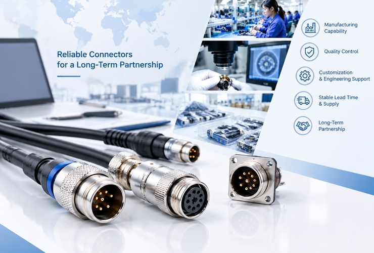 Последние блоги о компании How to Evaluate a Circular Connector Manufacturer for Long-Term Supply?