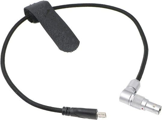 Купить Lemos 2 Pin Rotatable Right Angle to Micro USB Power Cable для ARRI Z CAM E2 Флагманский к Ядру Нано-плетённый провод онлайн изготовление