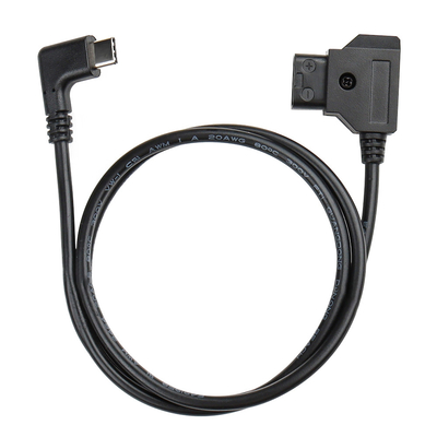 D Нажмите мужской на USB типа C прямоугольный кабель питания камеры для батареи с блокировкой в виде V