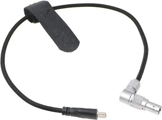 Lemos 2 Pin Rotatable Right Angle to Micro USB Power Cable для ARRI Z CAM E2 Флагманский к Ядру Нано-плетённый провод