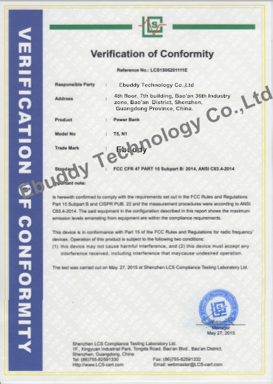 КИТАЙ Ebuddy Technology Co.,Limited Сертификаты